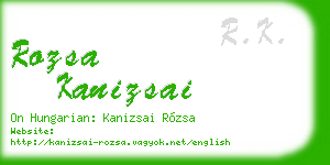 rozsa kanizsai business card